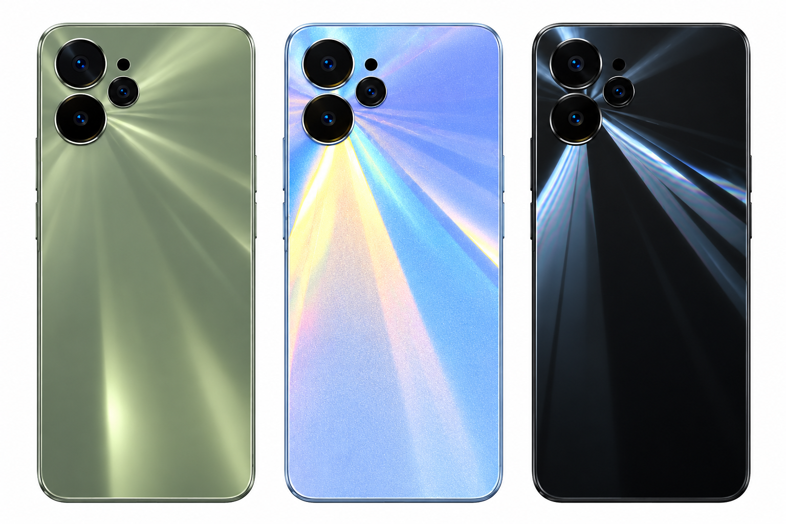 Compatible Replacement for Realme 9i 5G Back Panel – Green, Sky Blue & Black